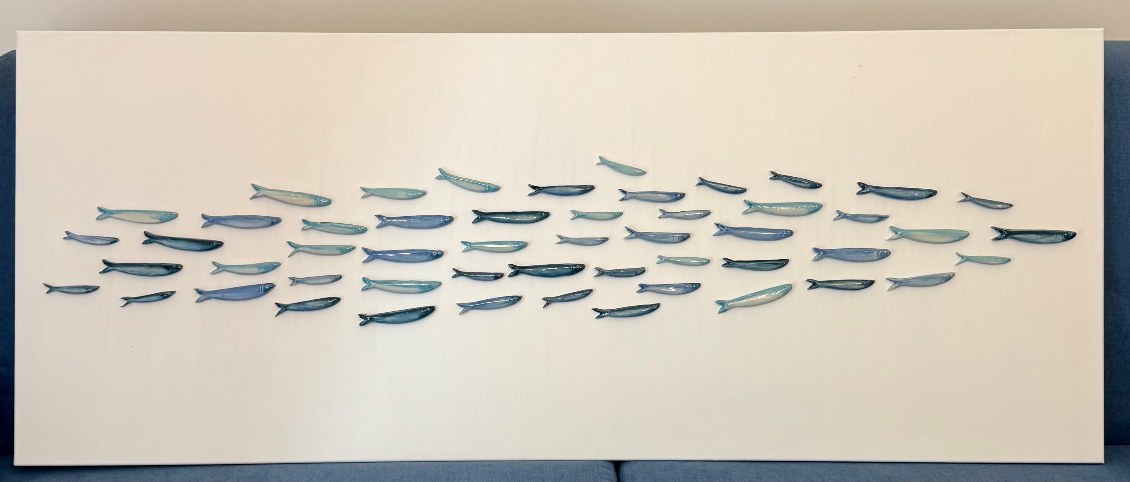 Fishes on canvas