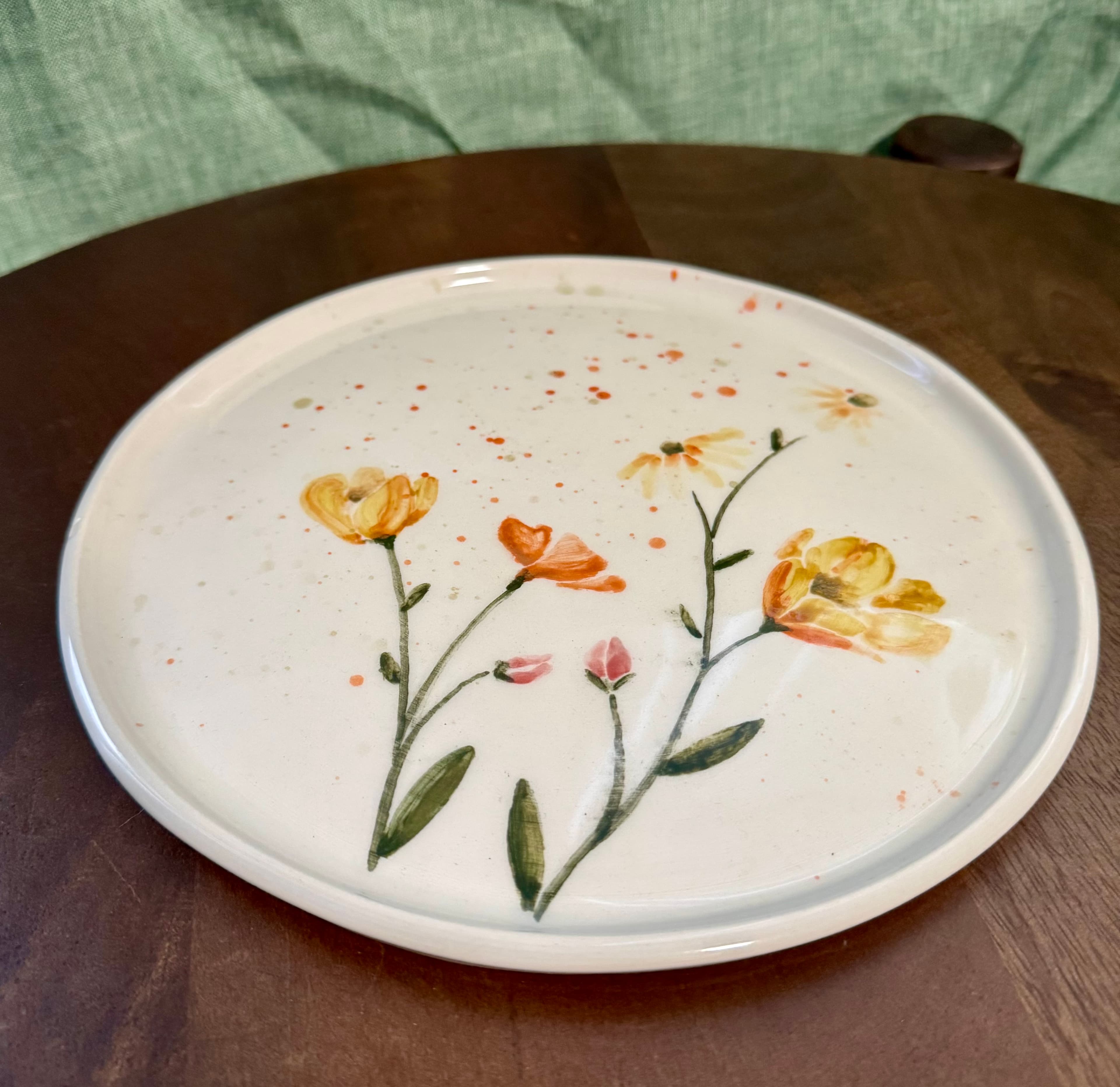 Flower on plate